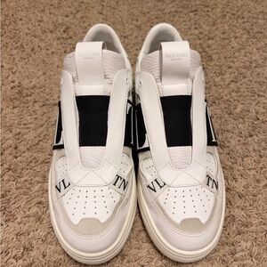 Men’s Valentino White and Black Logo Sneakers
